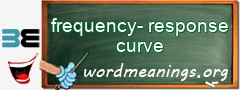 WordMeaning blackboard for frequency-response curve